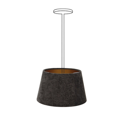 De gouden lampenkap Drum met antraciet is een modern accent voor je interieur. Perfect voor sfeervolle verlichting.