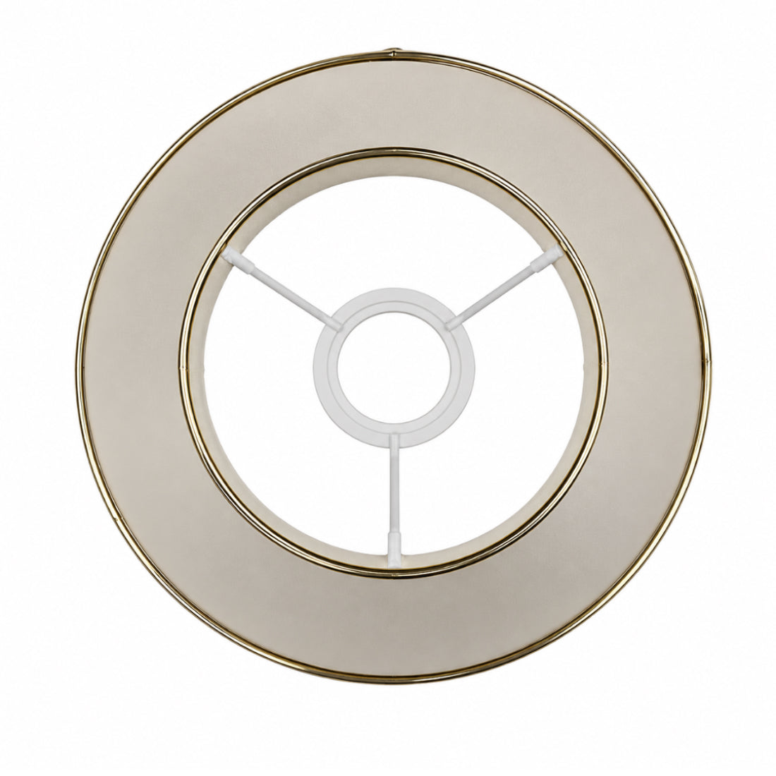 Beige lampenkap met een gouden accent voor een warme uitstraling. Perfect voor een sfeervolle verlichting in huis.