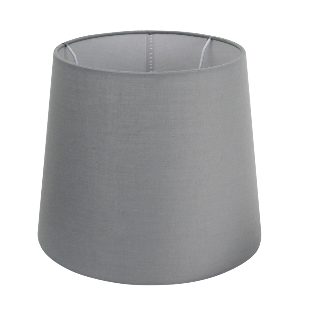 Strakke grijze lampenkap in een moderne drumvorm. Perfect voor het creëren van een sfeervolle ambiance in elke ruimte.