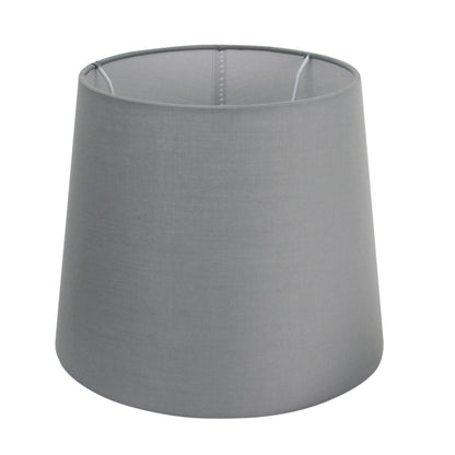 Strakke grijze lampenkap in een moderne drumvorm. Perfect voor het creëren van een sfeervolle ambiance in elke ruimte.