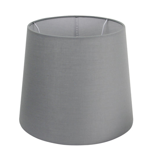 Strakke grijze lampenkap in een moderne drumvorm. Perfect voor het creëren van een sfeervolle ambiance in elke ruimte.