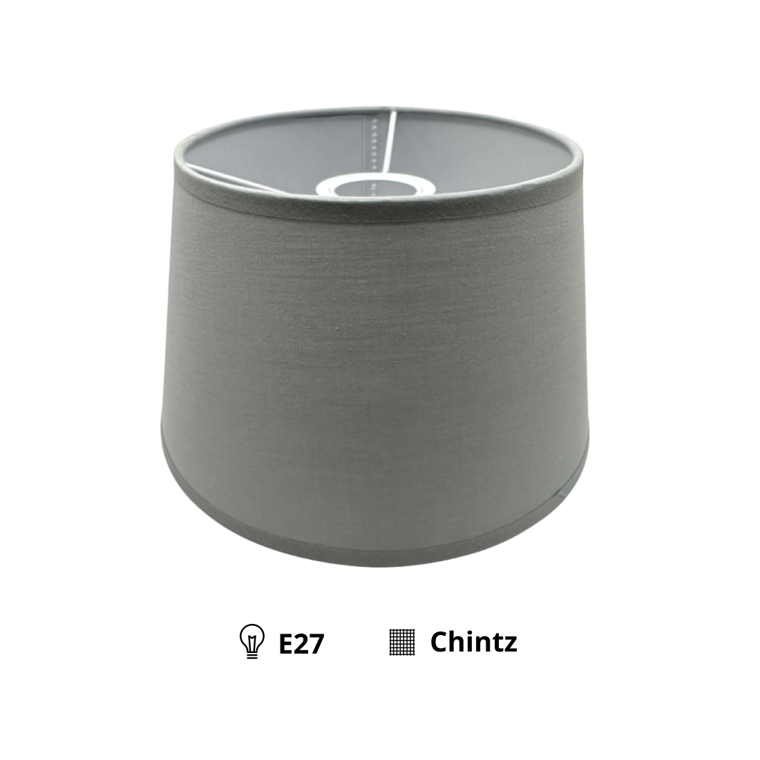 Deze grijze lampenkap in drumvorm voegt een moderne touch toe aan je interieur. Perfect voor sfeervolle verlichting.