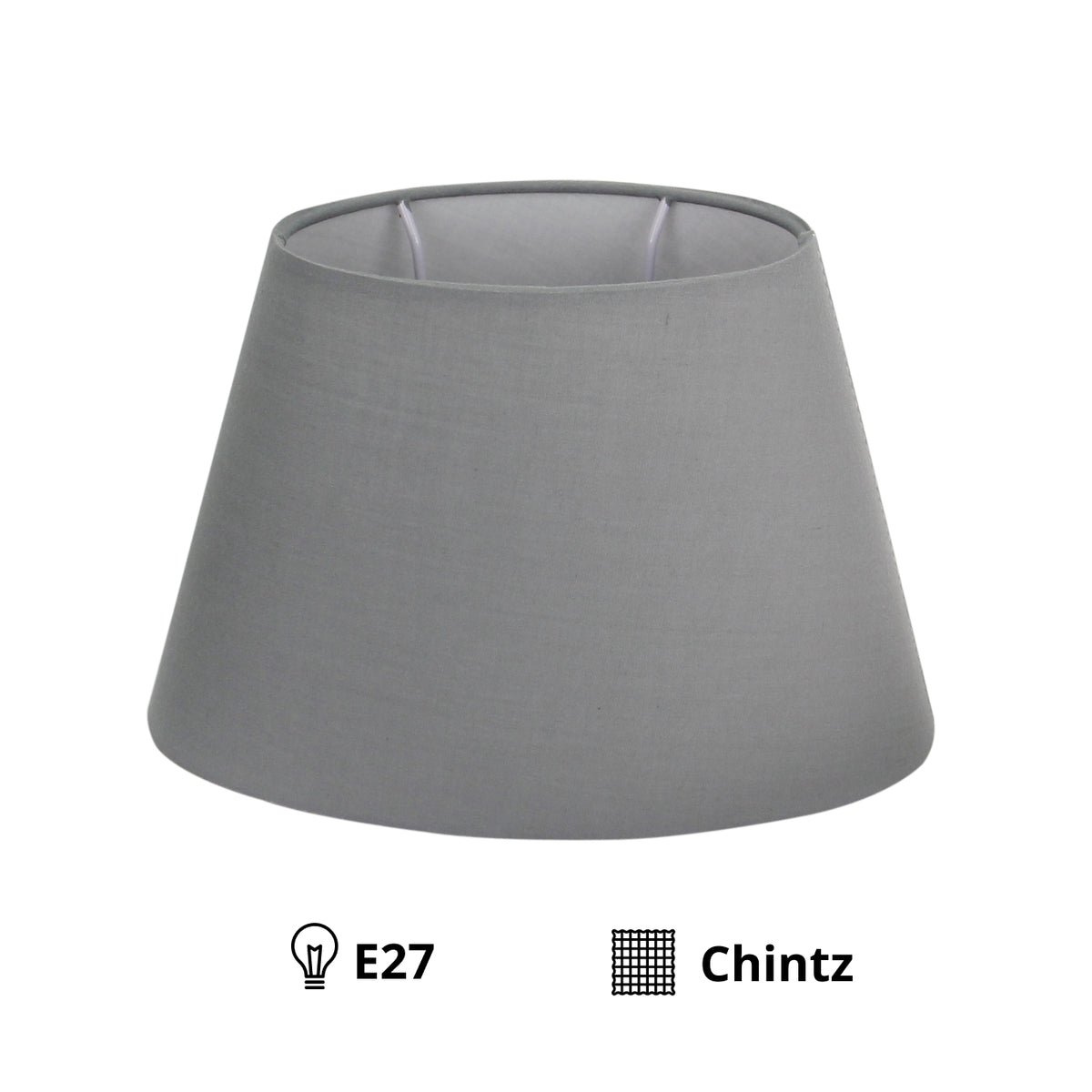 Deze grijze lampenkap in ovale vorm biedt een luxe uitstraling. Perfect voor het creëren van een sfeervolle ambiance.