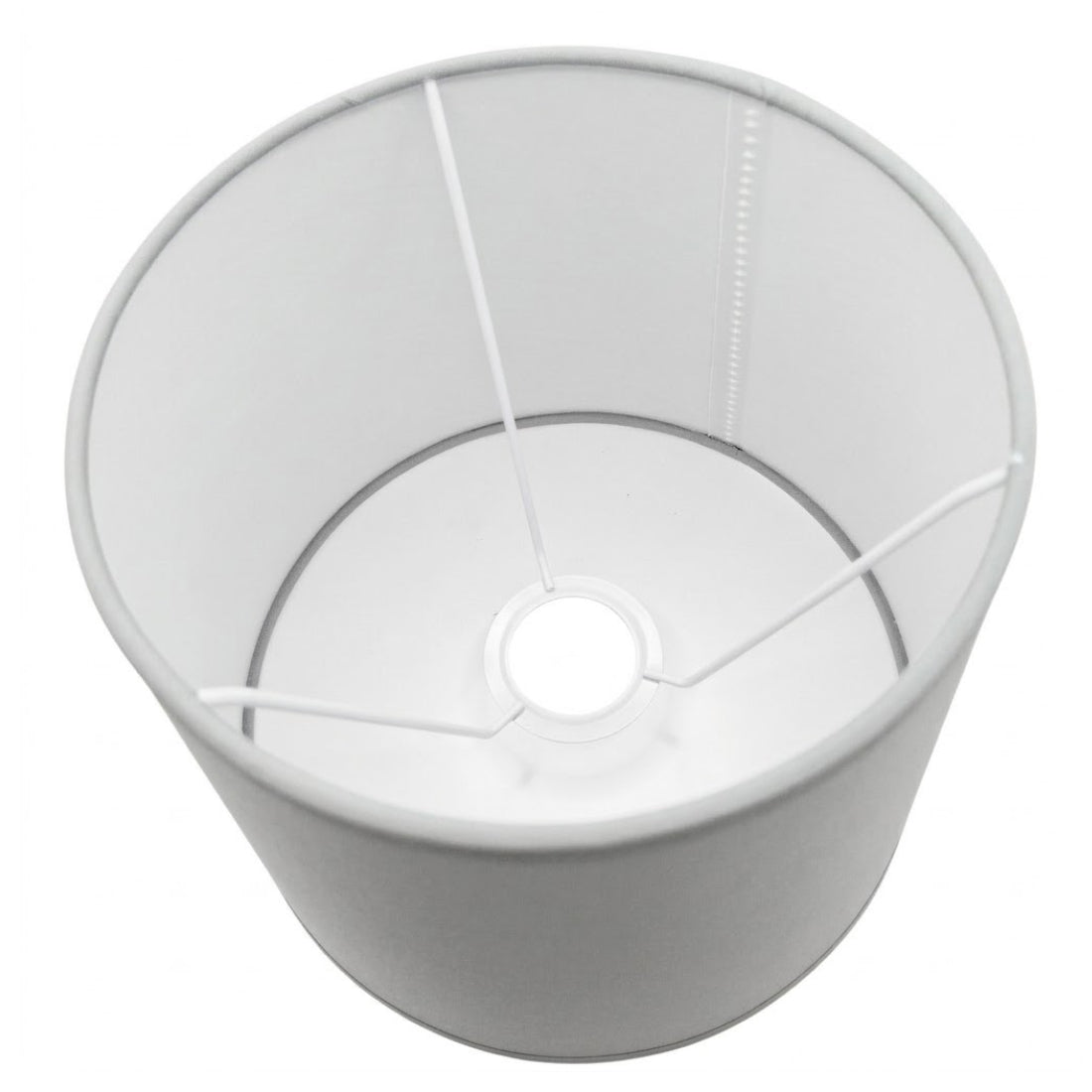 Detailfoto van de grijze lampenkap Drum, met een eigentijds design.