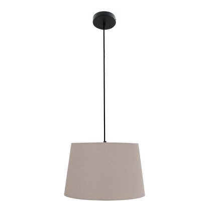 Bijzondere grijze lampenkap in drumvorm, perfect voor een modern interieur.