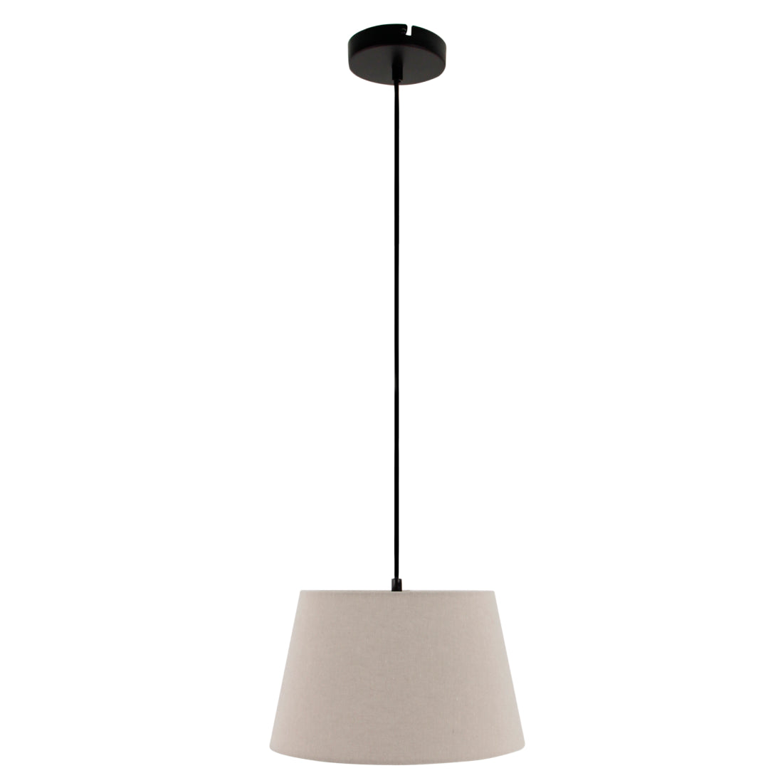 De grijze lampenkap Drum in modern design biedt een verfijnde uitstraling.