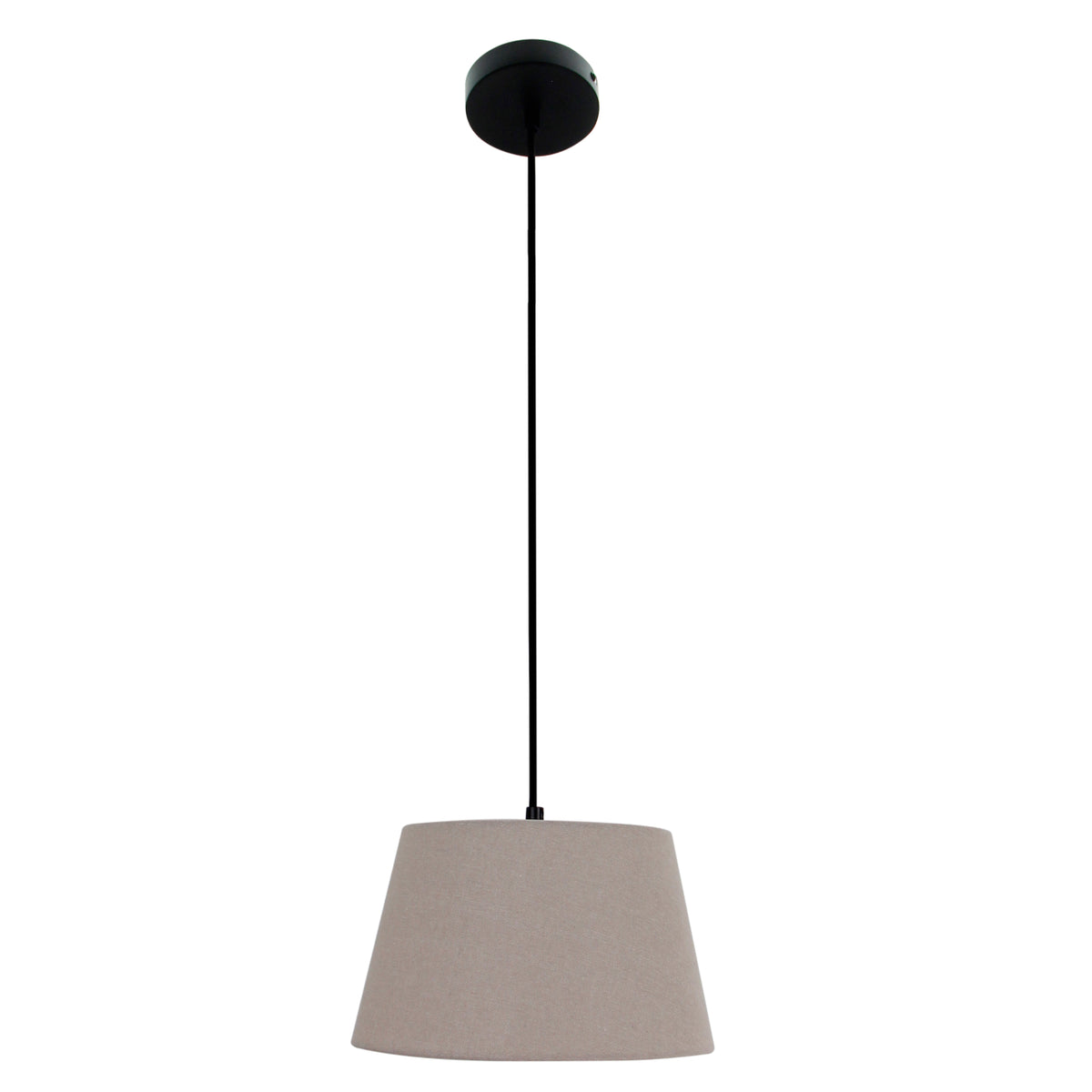 Detailfoto van de grijze drum lampenkap van Various. Deze tijdloze kap voegt een verfijnde touch toe aan iedere lamp.