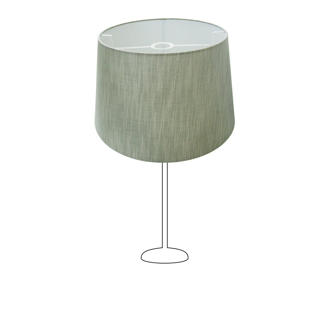 Gedetailleerde weergave van de grijze lampenkap Drum. Perfect voor een stijlvolle touch in elke woonkamer of slaapkamer.