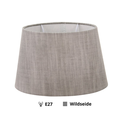 Deze grijze lampenkap in ovale vorm biedt een moderne uitstraling. Perfect voor het creëren van een sfeervolle ambiance.