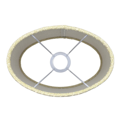 A top view of the khaki oval lampshade adds a touch of warmth. Perfect for enriching your lighting with subtle elegance.