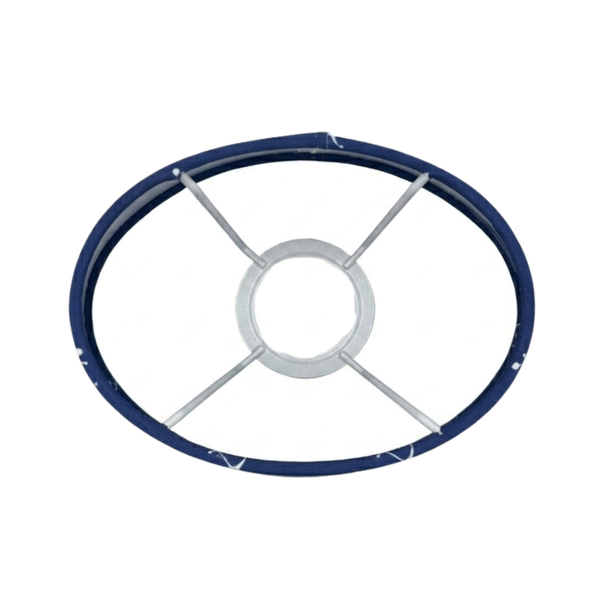 Lichtblauwe lampenkap met een ovale vorm, perfect voor een frisse en moderne uitstraling in je interieur.