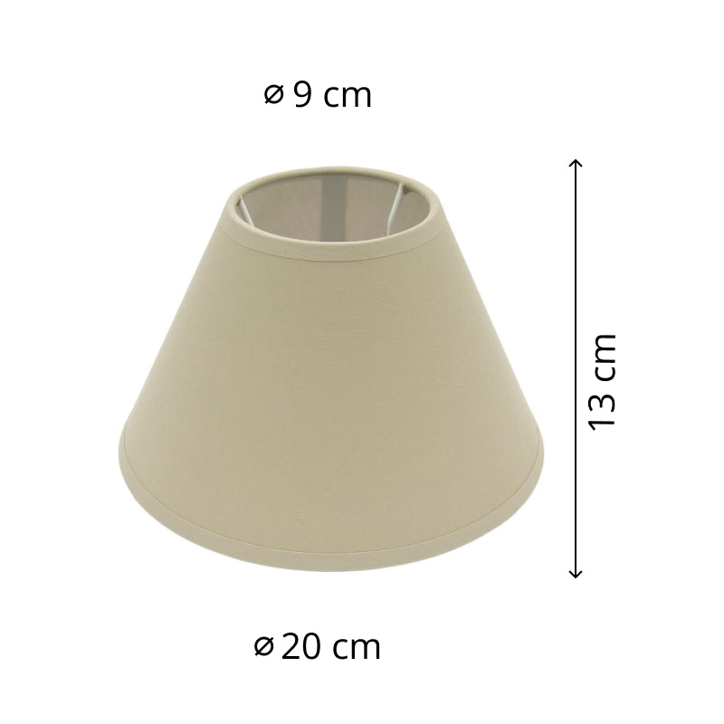 Deze lichtbruine lampenkap van 20 cm voegt een warme, moderne touch toe aan je interieur.