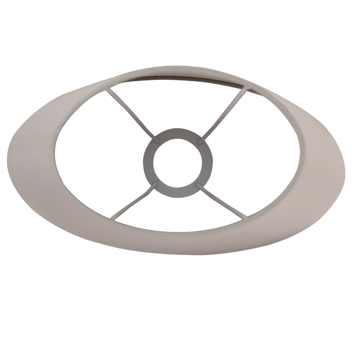 Van bovenaf gezien, toont deze lichtgrijze lampenkap een modern design. Perfect voor een frisse, eigentijdse sfeer.