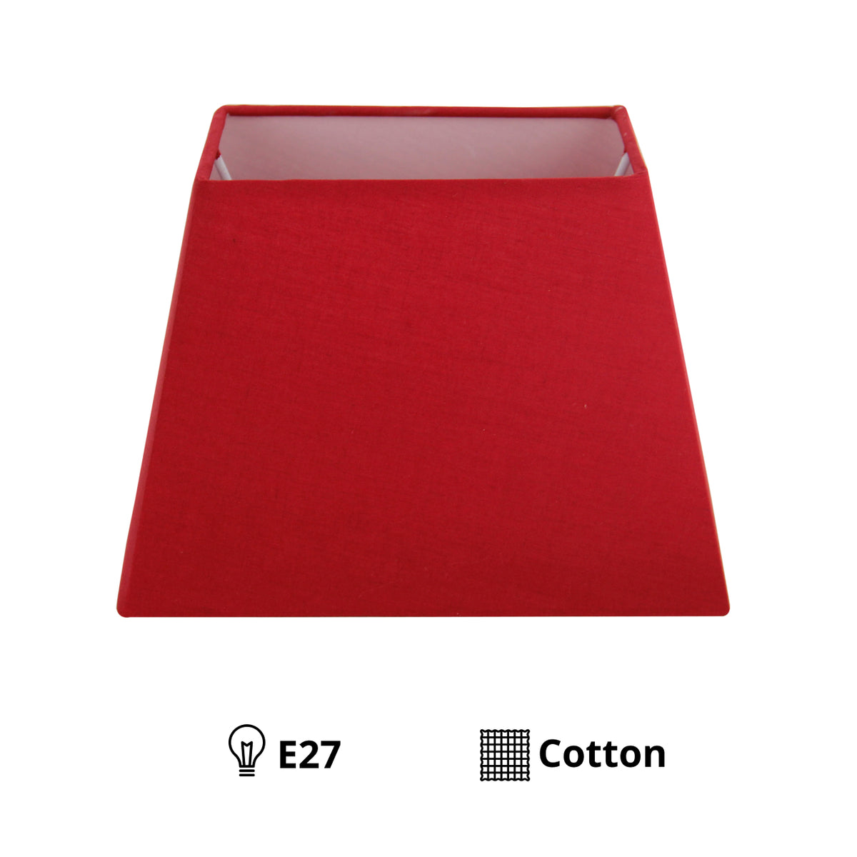 Bijzondere detailfoto van de moderne rode lampenkap Conica. Perfect voor een opvallende touch in uw interieur.