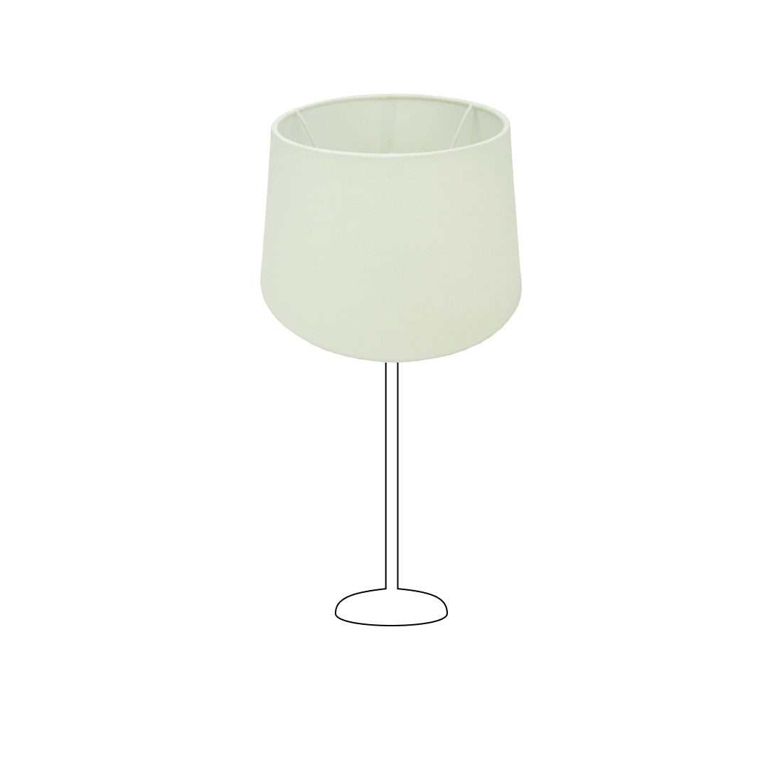 Een gebroken witte lampenkap in een sfeervolle setting. Perfect voor een warme en uitnodigende ambiance in huis.