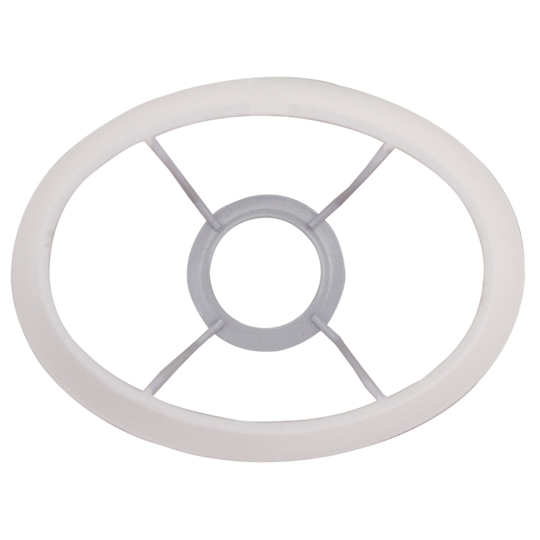 Deze moderne ovale lampenkap in wit voegt een frisse uitstraling toe aan je interieur. Perfect voor sfeervolle verlichting.