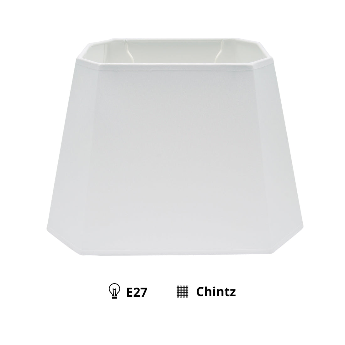 Deze witte lampenkap Conica heeft een unieke 8-zijdige vorm. Perfect voor een stijlvolle toevoeging aan jouw interieur.