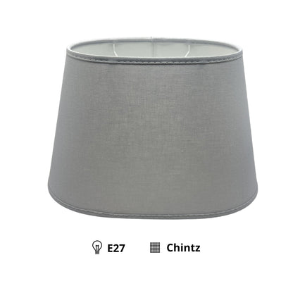 Deze moderne lampenkap in grijs voegt een verfijnde tint toe aan je interieur. Perfect voor een eigentijdse uitstraling.