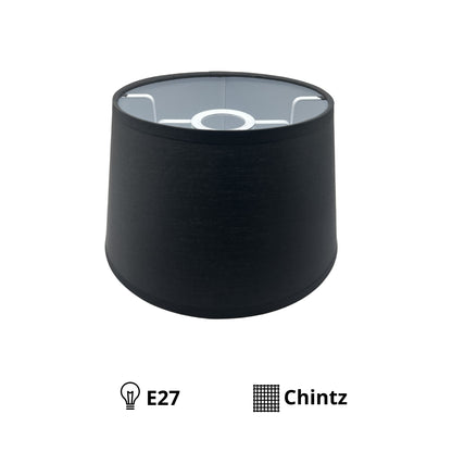 Deze zwarte lampenkap in moderne stijl voegt een eigentijdse flair toe aan elke ruimte.