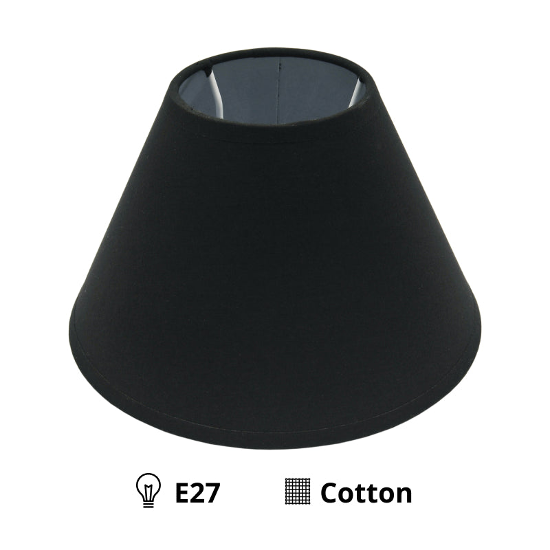 Deze zwarte lampenkap in detail toont een modern ontwerp. Perfect voor het creëren van een sfeervolle ambiance in huis.