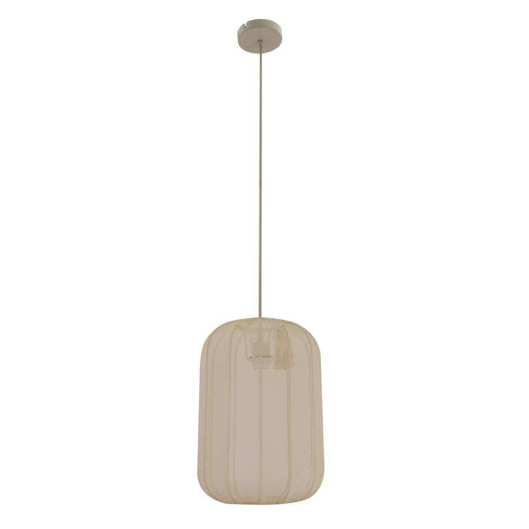 De crèmekleurige Lecce hanglamp voegt een warme Japandi sfeer toe aan je interieur. Perfect voor boven de eettafel.