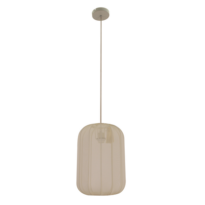 De crèmekleurige Lecce hanglamp voegt een warme Japandi sfeer toe aan je interieur. Perfect voor boven de eettafel.