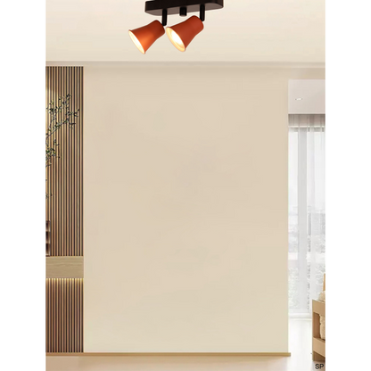 De zwarte plafondlamp Lisa met een rode accenten voegt een speelse flair toe aan je interieur.