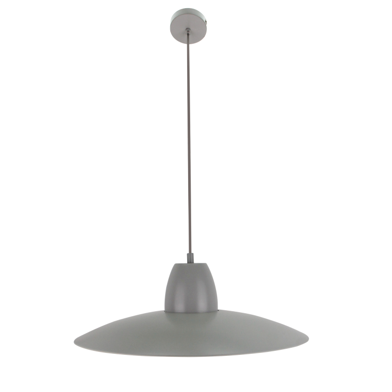 Detail van de grijze Mantua hanglamp met industrieel ontwerp. Een statementstuk dat elke ruimte een moderne touch geeft.