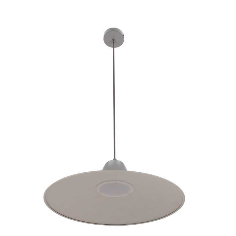 Detailweergave van de grijze Mantua hanglamp met industrieel karakter.