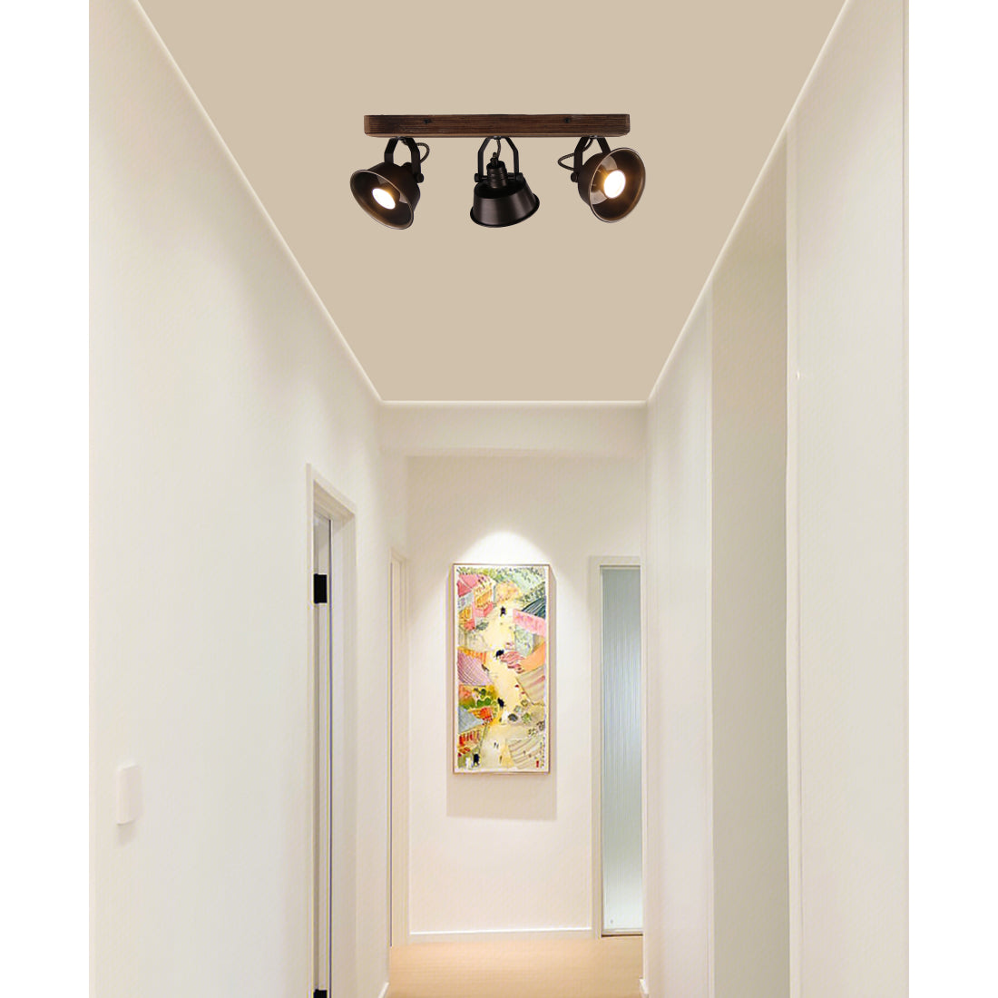 Moderne zwarte plafondlamp Max creëert een sfeervolle ambiance. Perfect voor een eigentijdse inrichting in elke kamer.
