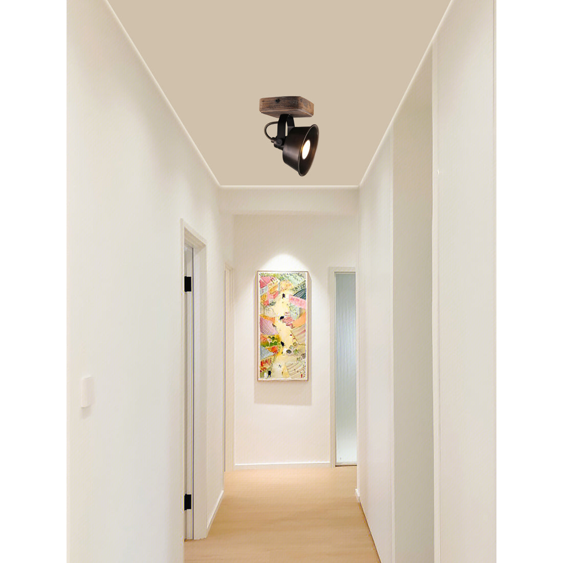 De Max plafondlamp in stijlvol zwart voegt een moderne touch toe aan elke kamer. Perfect voor sfeervolle verlichting.