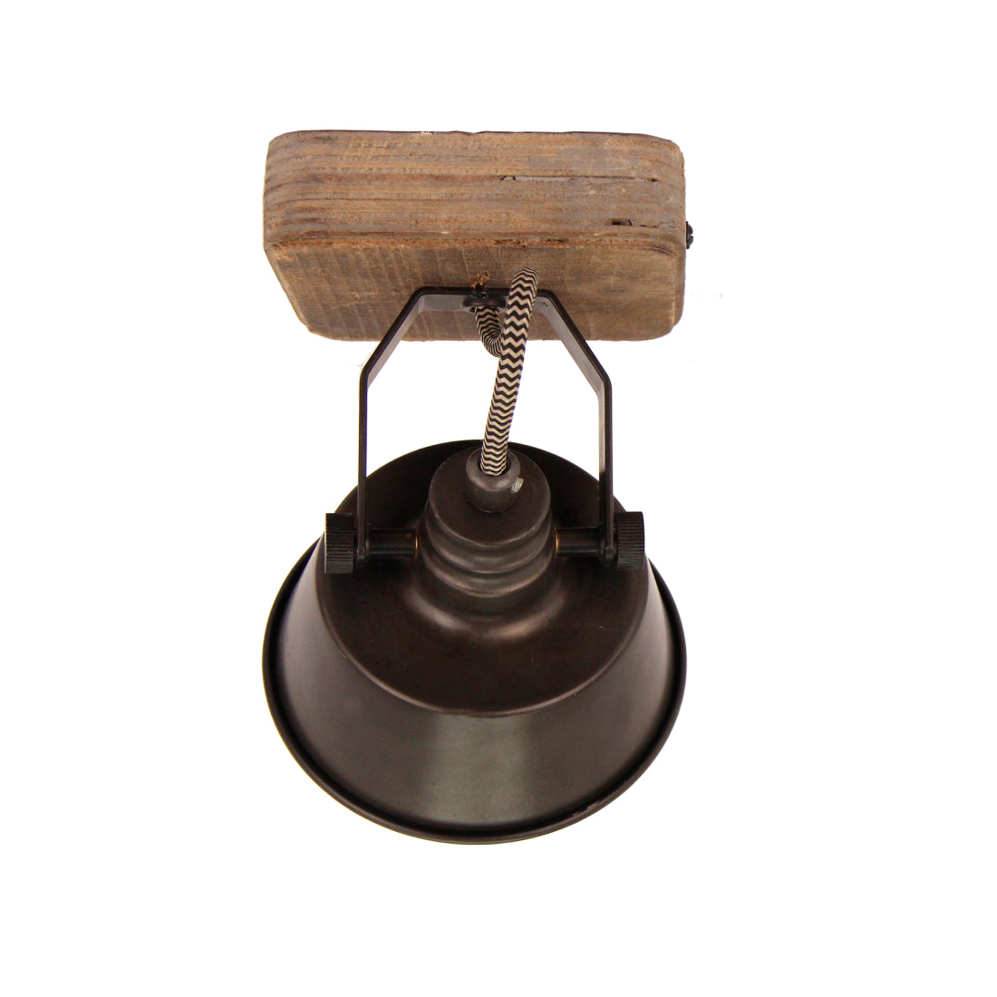 Bijzondere detailfoto van de moderne zwarte Max plafondlamp.