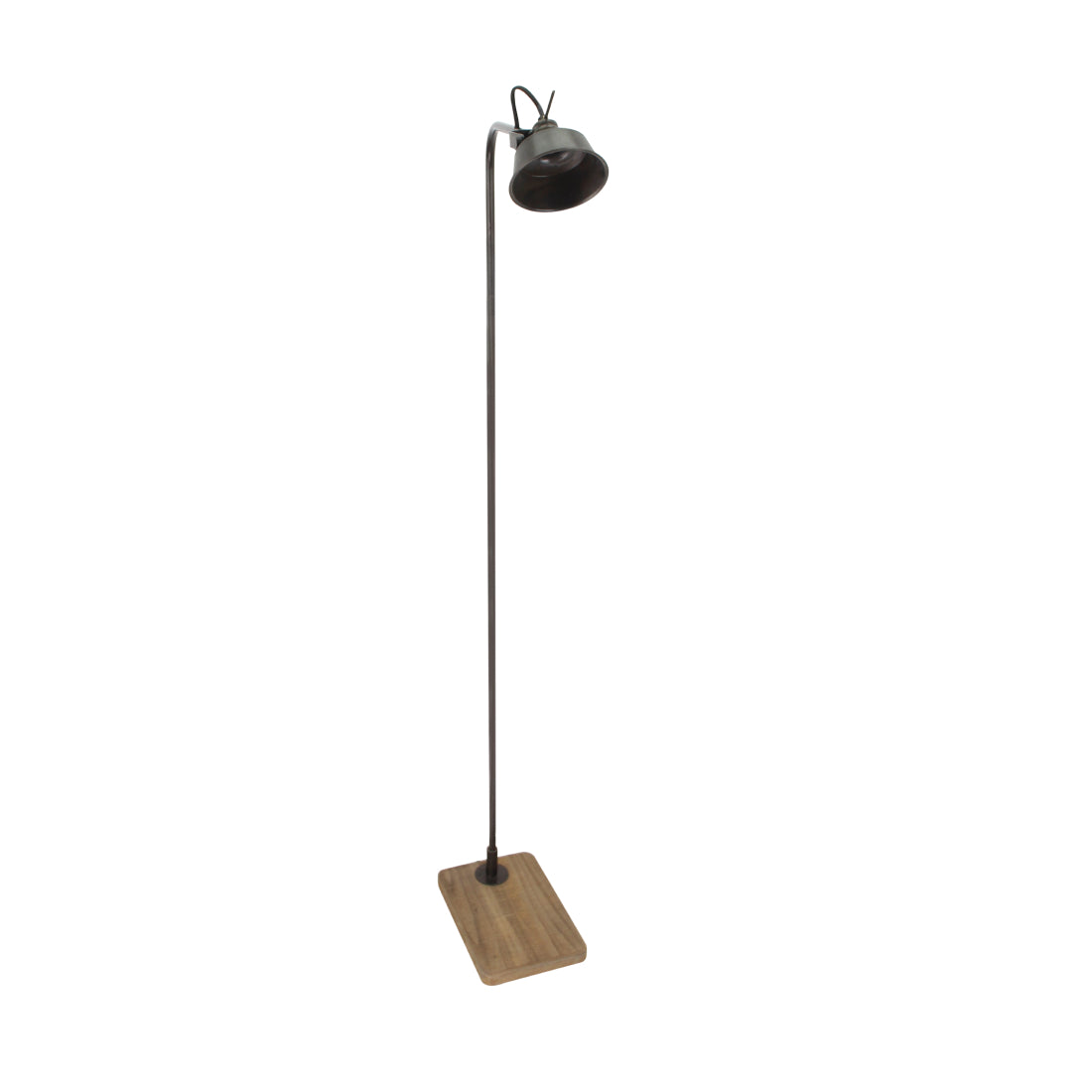 Detail van de Max vloerlamp met hout en zwart ontwerp. Een verfijnde toevoeging voor een warme, moderne sfeer in huis.