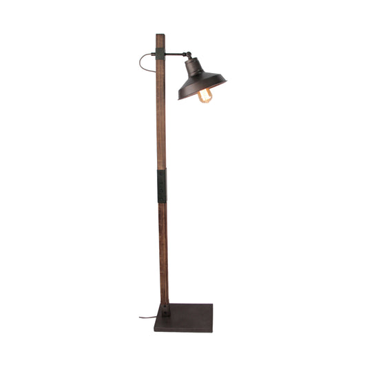 Strakke zwarte vloerlamp Max voegt een moderne flair toe aan je interieur. Perfect voor een sfeervolle leeshoek.