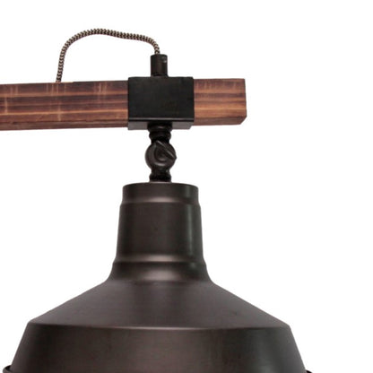 Strakke zwarte Max wandlamp van metaal en hout. Perfect voor een industriële uitstraling in elke ruimte.