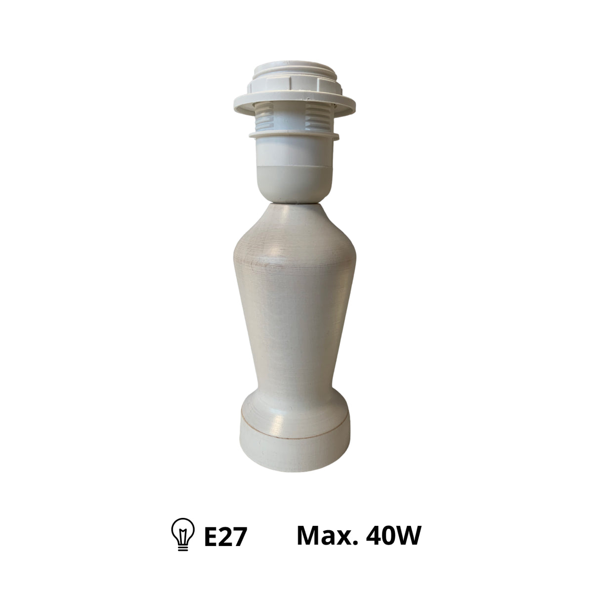 Deze crèmekleurige lampenvoet in vintage stijl geeft karakter aan elke kamer. Perfect voor een warme, sfeervolle uitstraling.