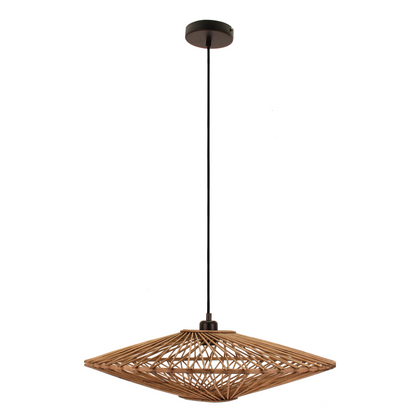 Deze detailfoto toont de unieke structuur van de bruine Nature Capello hanglamp.