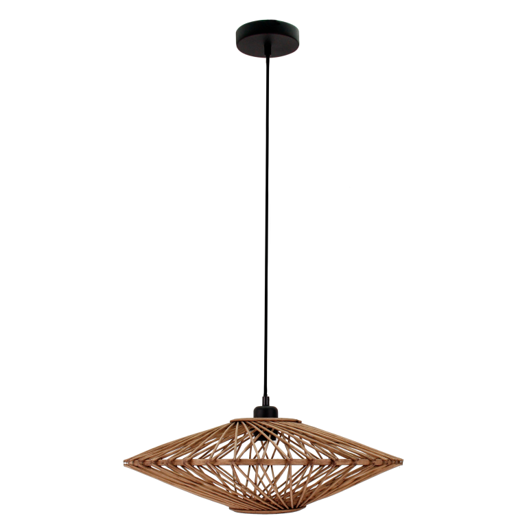 Een gedetailleerde blik op de bruine Nature Capello hanglamp. Dit moderne ontwerp voegt warmte en stijl toe aan uw ruimte.