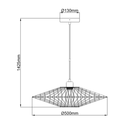 De detailfoto van de Nature Capello hanglamp toont de warme bruine tint. Perfect voor een sfeervol en modern interieur.