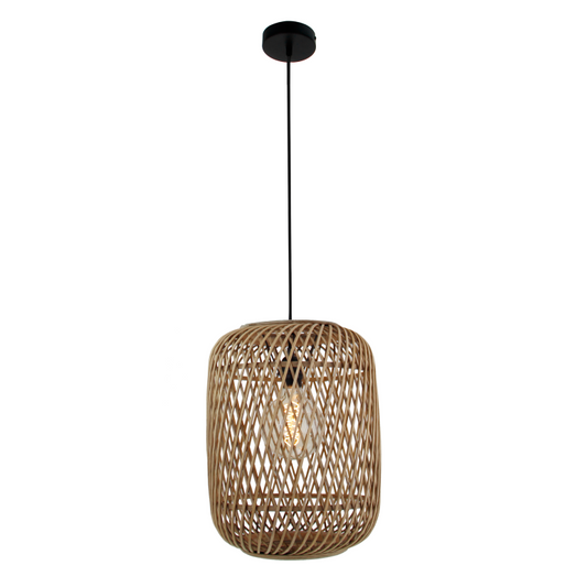 De bruine Nature Diagonaal hanglamp geeft een warme, landelijke sfeer. Perfect voor boven de eettafel of in de woonruimte.