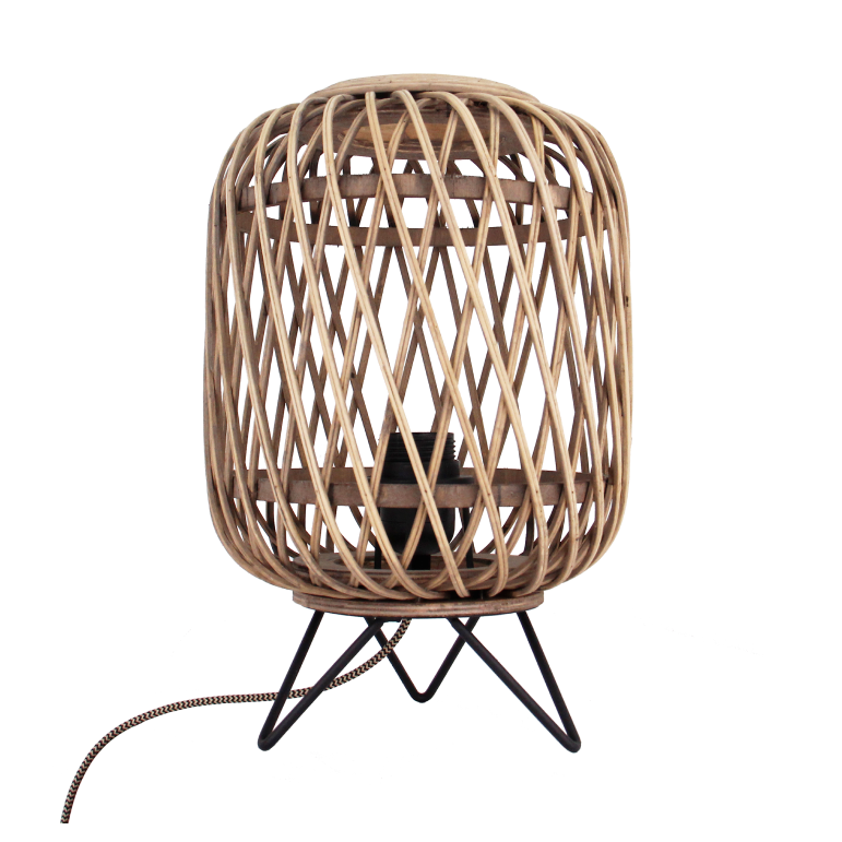 Beige tafellamp uit de Nature Diagonaal serie brengt warmte en natuurlijkheid in je interieur.