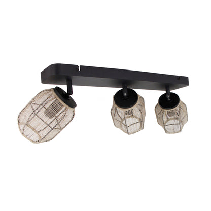 Beautifully crafted jute ceiling light in brown, perfect for adding a rustic touch. Ideal for cozy, natural interiors.