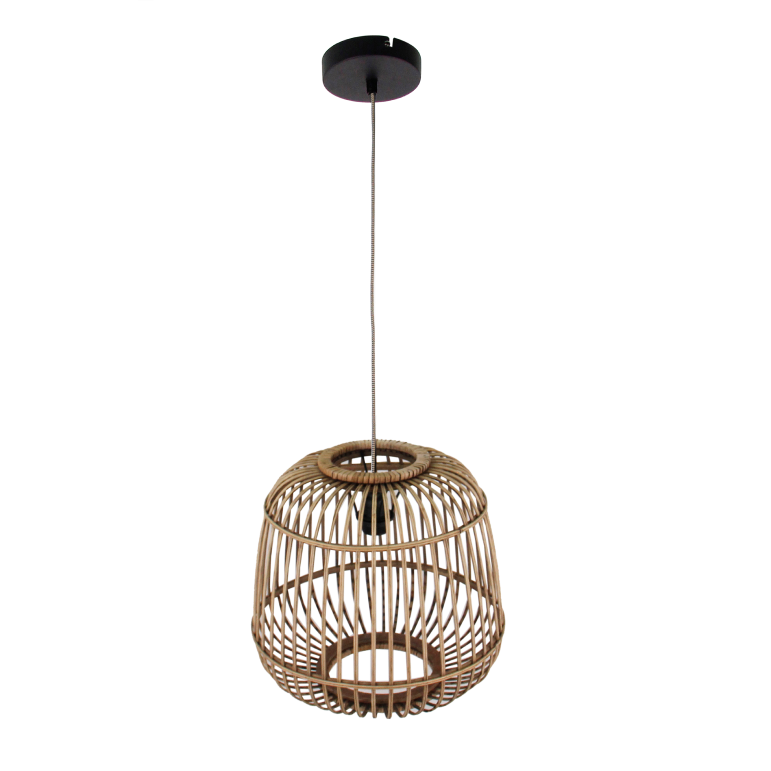 De natuur geïnspireerde hanglamp in bruin voegt warmte toe aan je landelijk interieur. Perfect voor sfeervolle avonden.
