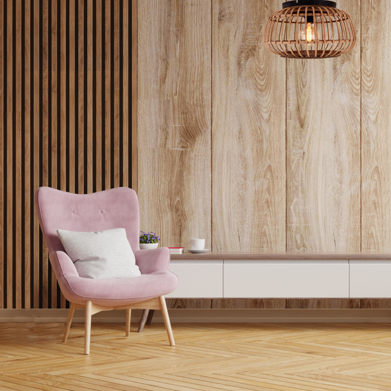 Deze bruine plafondlamp ademt landelijke charme. Een eyecatcher die jouw interieur een warme sfeer geeft.