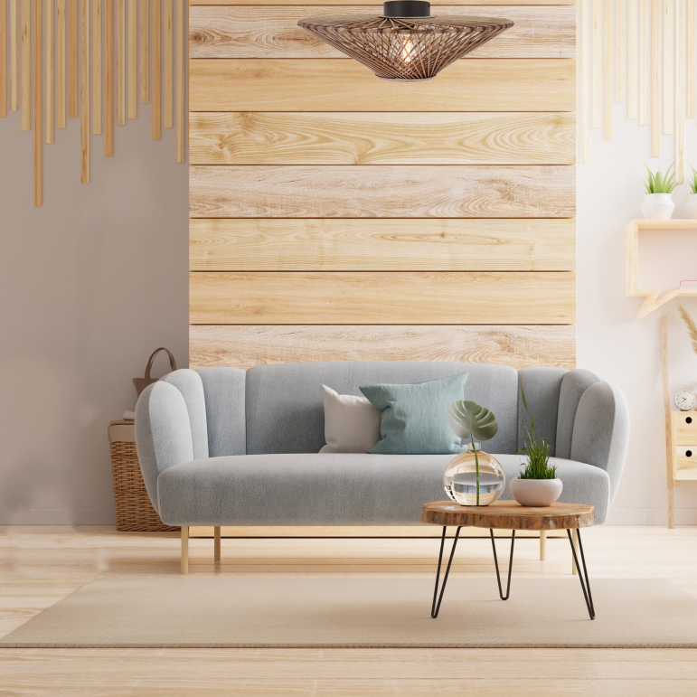 Illuminate your space with the modern brown Nature Trapeze ceiling light.