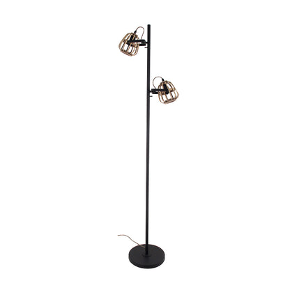 De bruine Nature Trapeze vloerlamp brengt warmte in landelijke interieurs. Perfect voor een knusse hoek in huis.