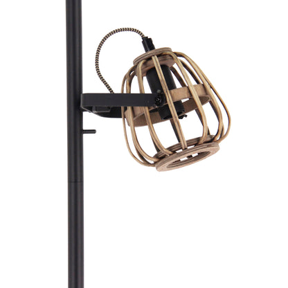 De bruine Nature Trapeze vloerlamp voegt landelijke charme toe aan je interieur. Perfect voor een gezellige leeshoek.