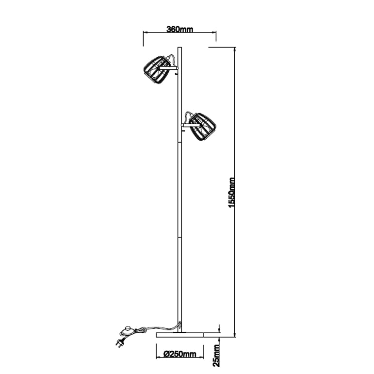 De bruin gekleurde Nature Trapeze vloerlamp voegt een landelijke charme toe aan je interieur. Perfect voor gezellige avonden.