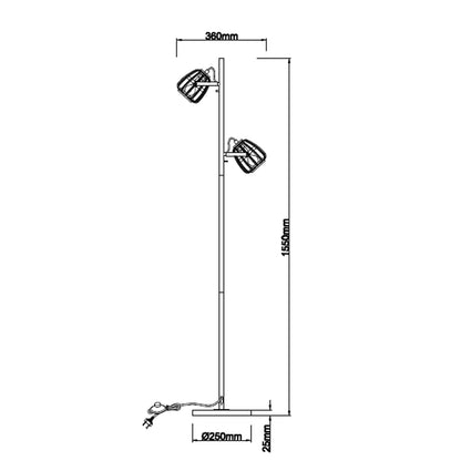 De bruin gekleurde Nature Trapeze vloerlamp voegt een landelijke charme toe aan je interieur. Perfect voor gezellige avonden.