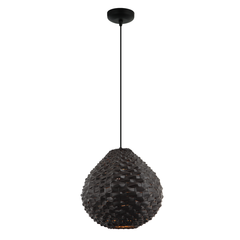De bruine Treccia hanglamp voegt een warme, natuurlijke uitstraling toe aan je interieur.